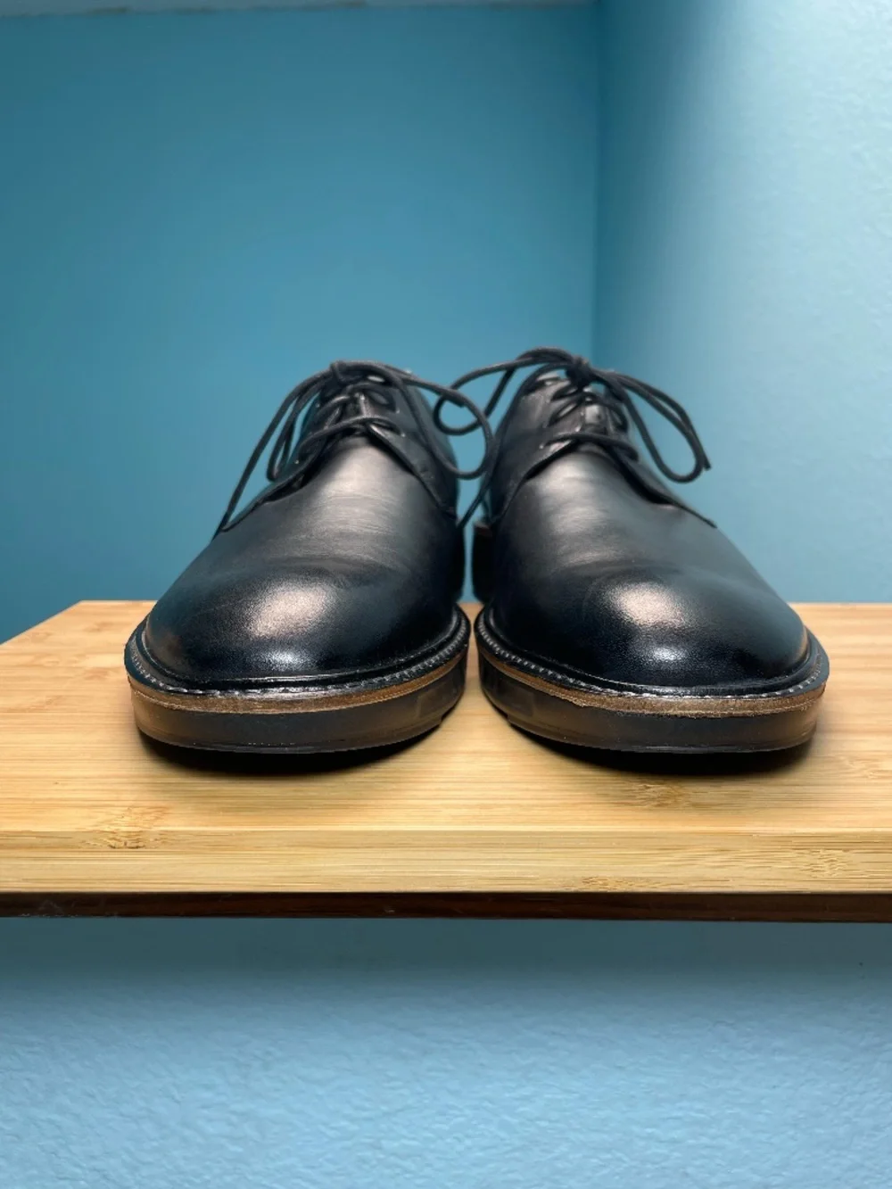 Ecco ST.1 Hybrid Derby Leather Shoes Black EU 46 Men's US 12 12.5 Lace Up EUC!